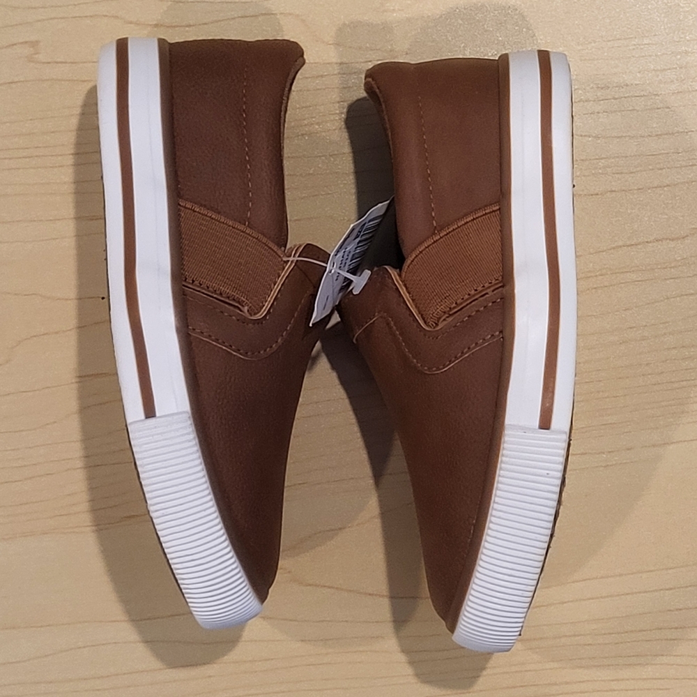 Brown Slip-On Kids Shoes - Picture 5 of 10
